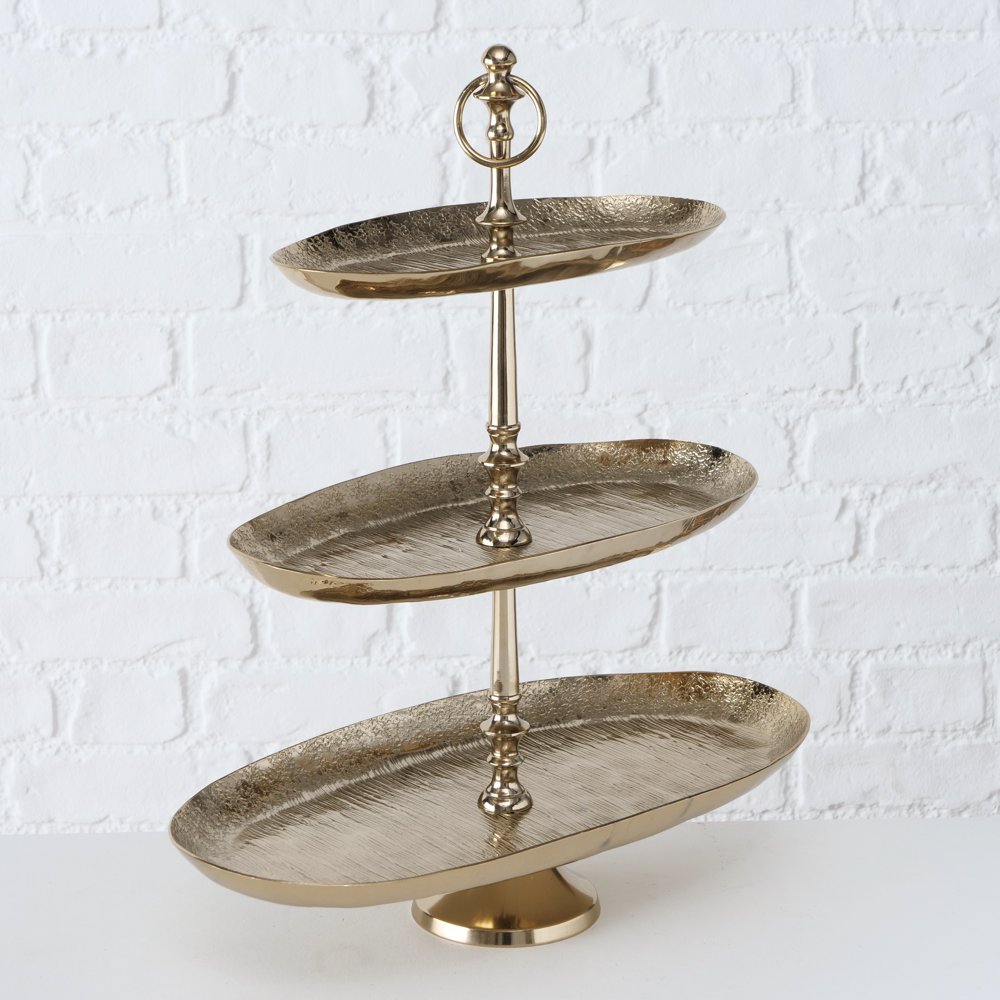 Deko-Etagere Selwyn H 50cm Aluminium Champagner Deko-Objekt