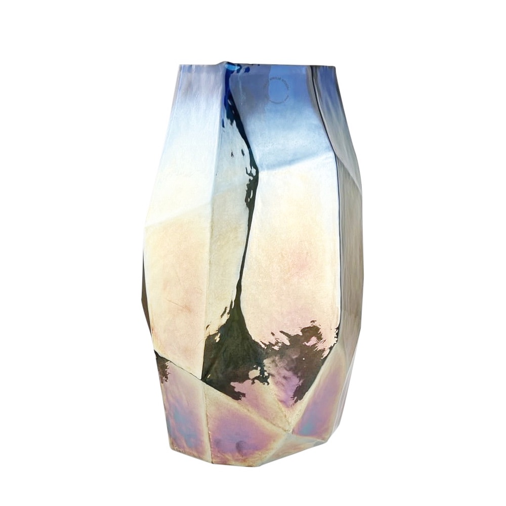 Design Vase Luster irisirend H 41 cm Ø 26  Glas