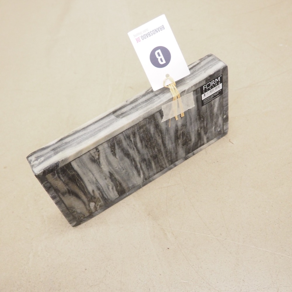 Deko-Marmor-Tablett Mera Marmor 30 x 15 cm Dekoobjekt weiß grau