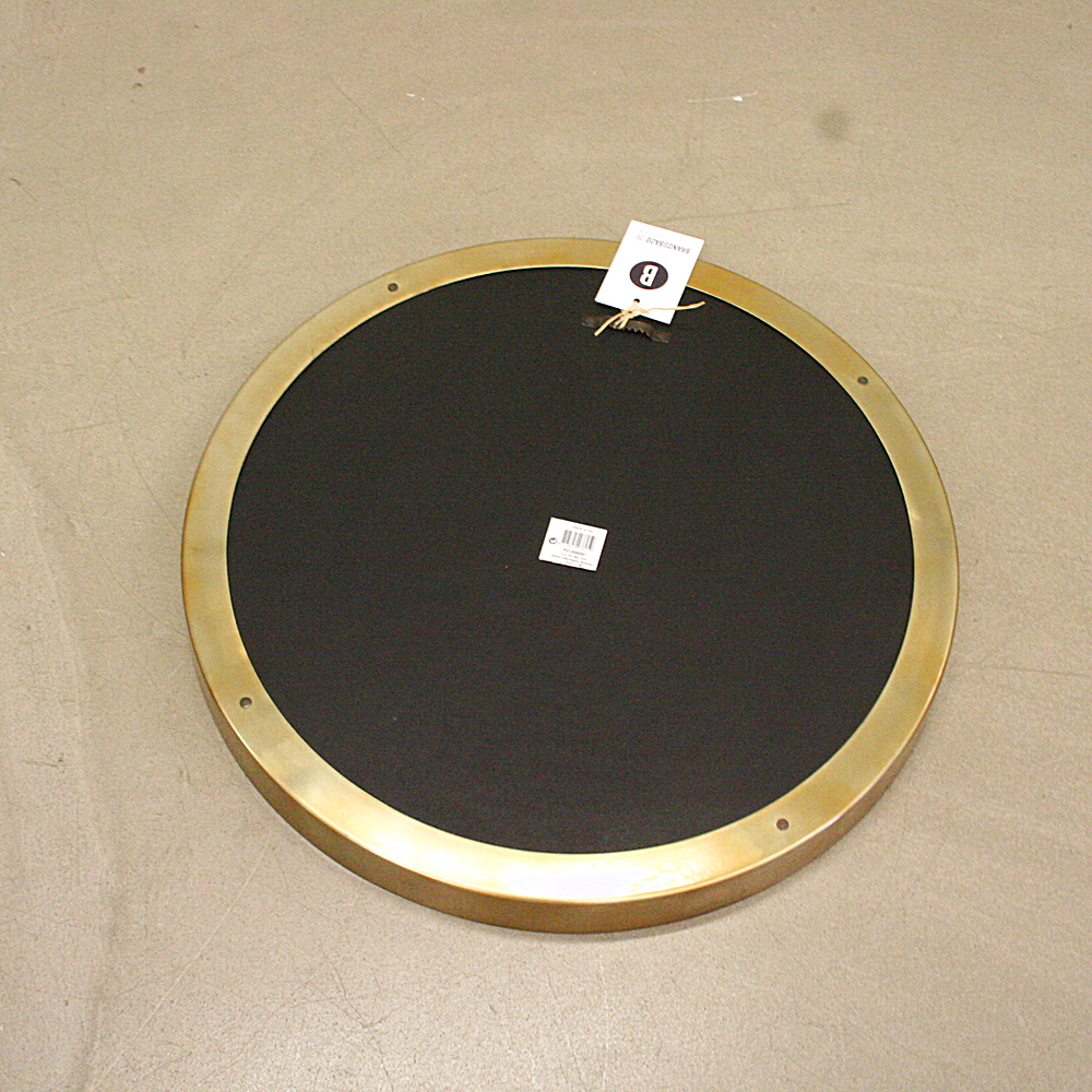 Runder Wandspiegel Metal mit Goldrahmen Ø ca. 51cm