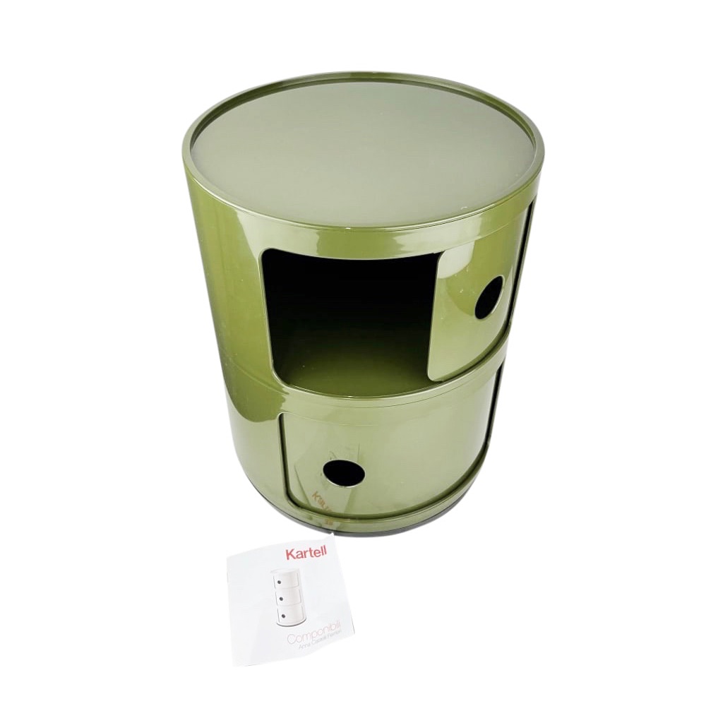 Design Container Componibili 2 Elemente grün glänzend Regal