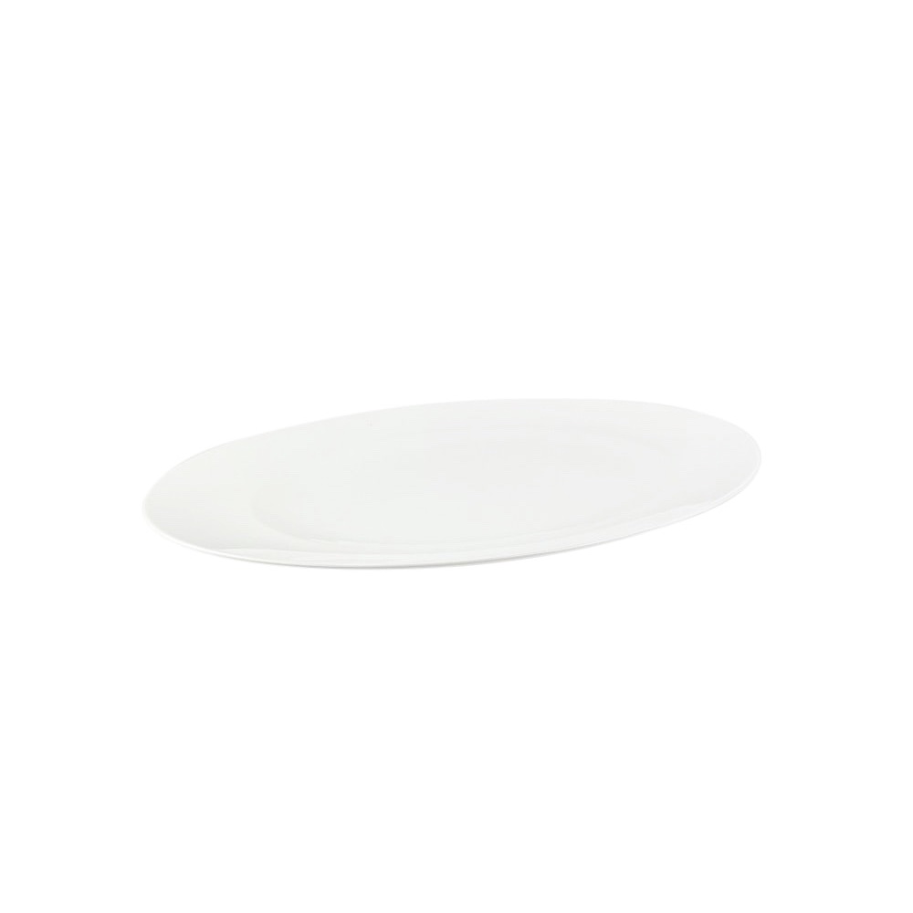 Servierplatte For Me aus Porzellan B 41 x T 29 cm Weiß Oval