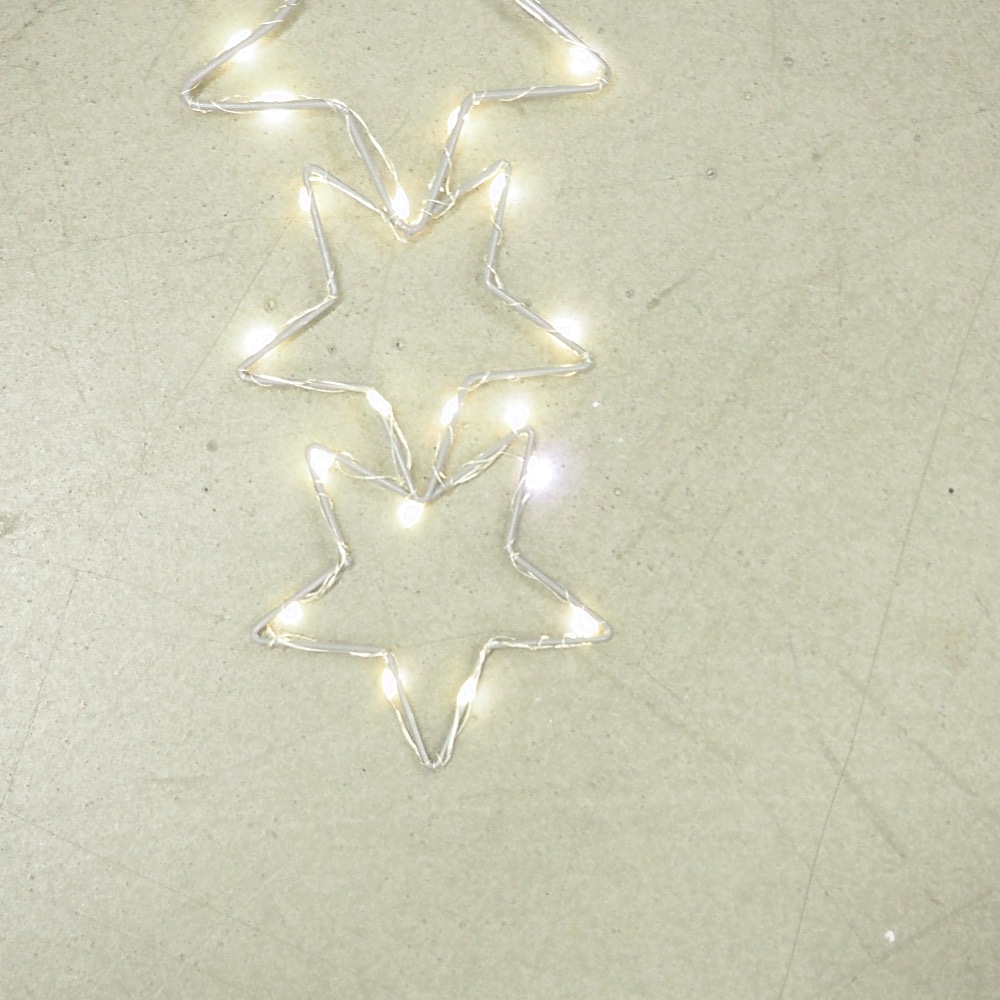 LED-Türrahmen-Deko Stern Metall LEDs ca. B52 x H45 cm