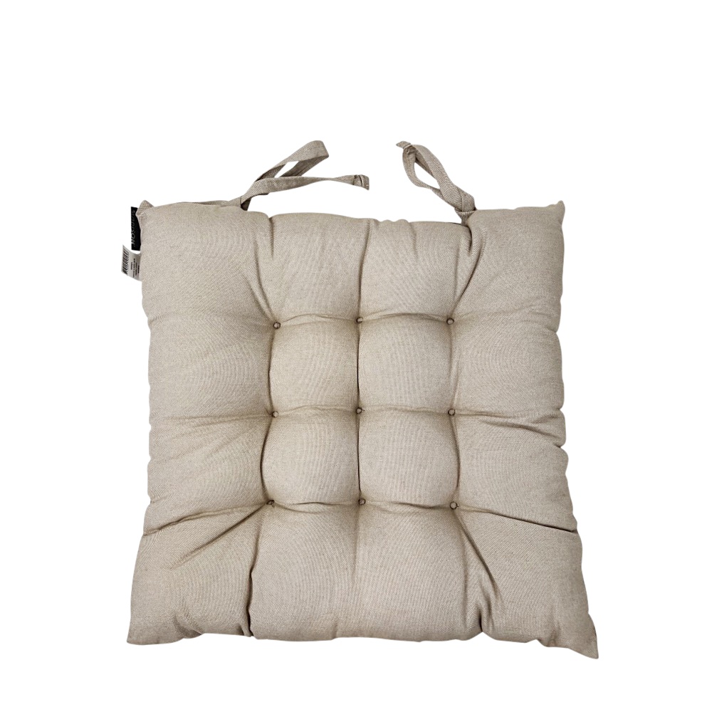 Einfarbiges Sitzkissen Panama in Beige ca. 45 x 45 cm