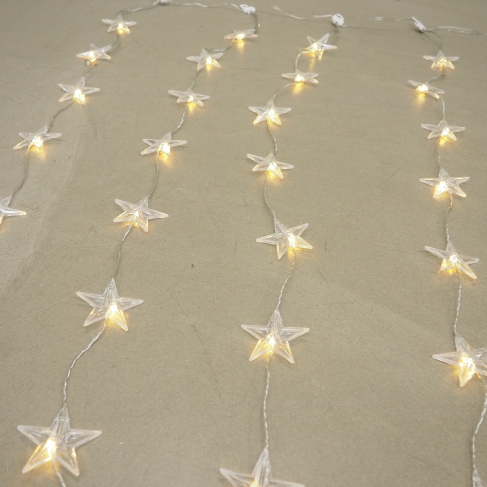 LED Lichterkette Sternenvorhang Deko Weihnachten Innenbereich