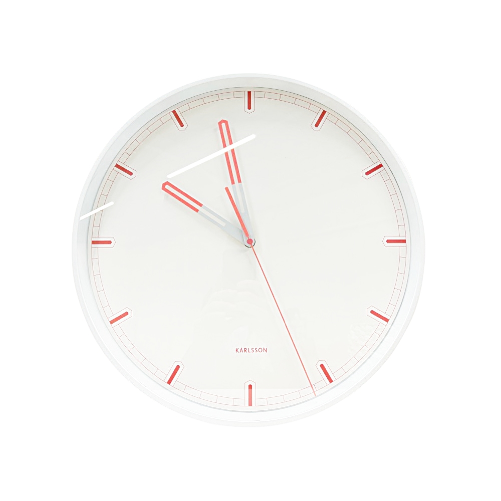 Wanduhr Dina weiß Rosa ca. Ø 40 cm