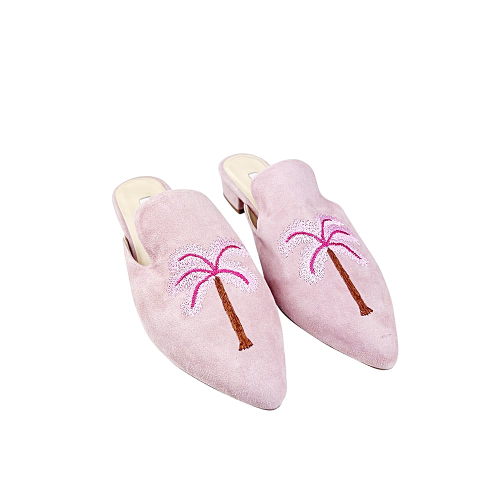 Sneaker Gr. 36 rosa Palmenstickerei