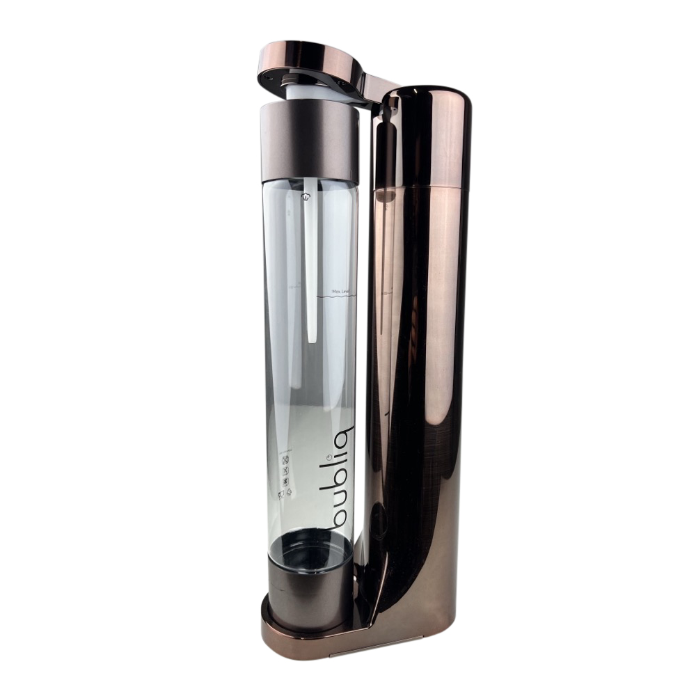Wassersprudler Bubliq mit Wasserflasche ohne Zylinder Kupferfarben