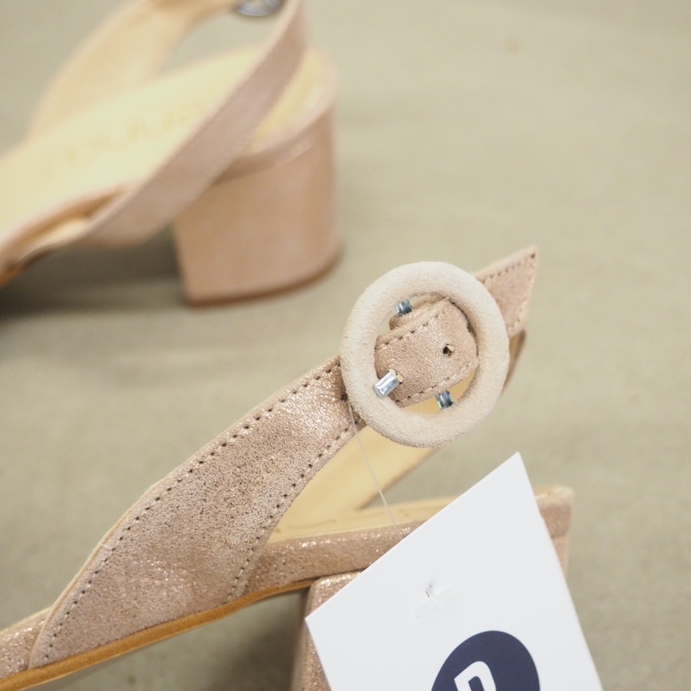 Sandalette Sandale Rosé Gr. 38 Blockabsatz