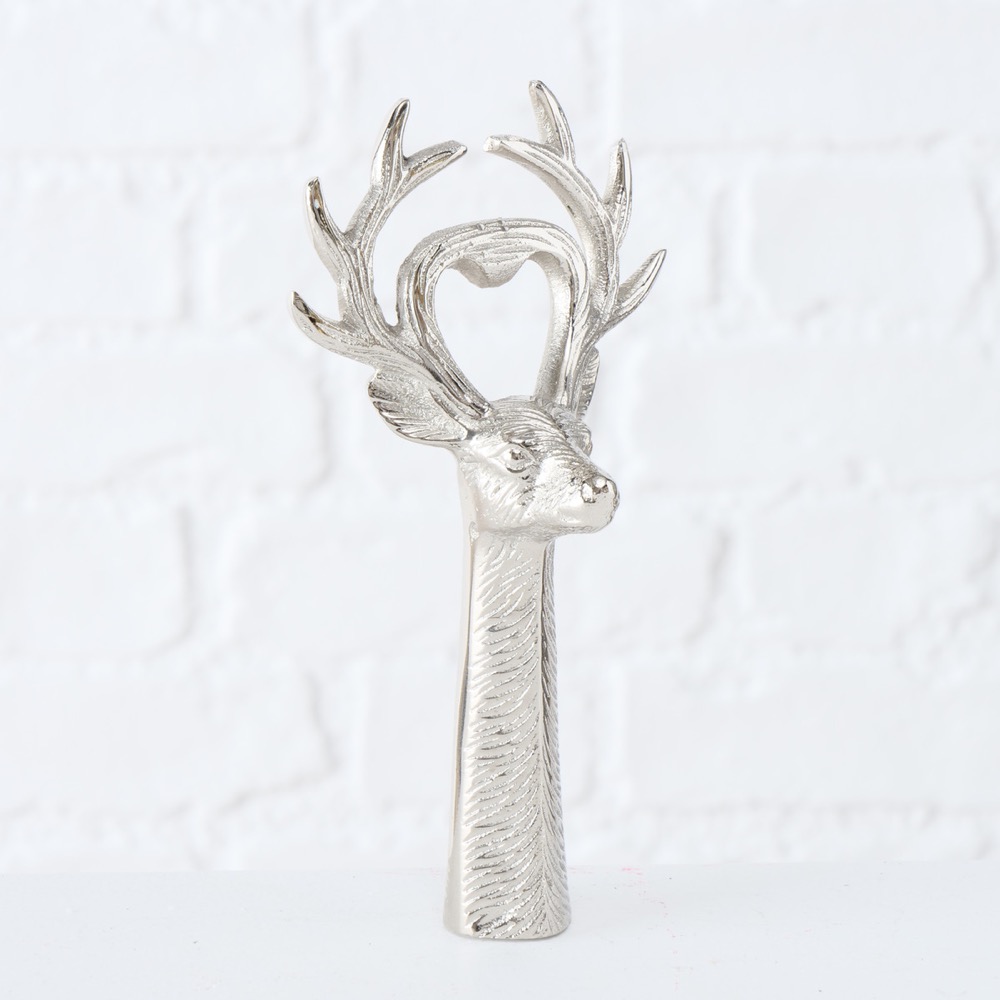 Flaschenöffner Terlan Hirsch H 5 cm L 17 cm Aluminium silber