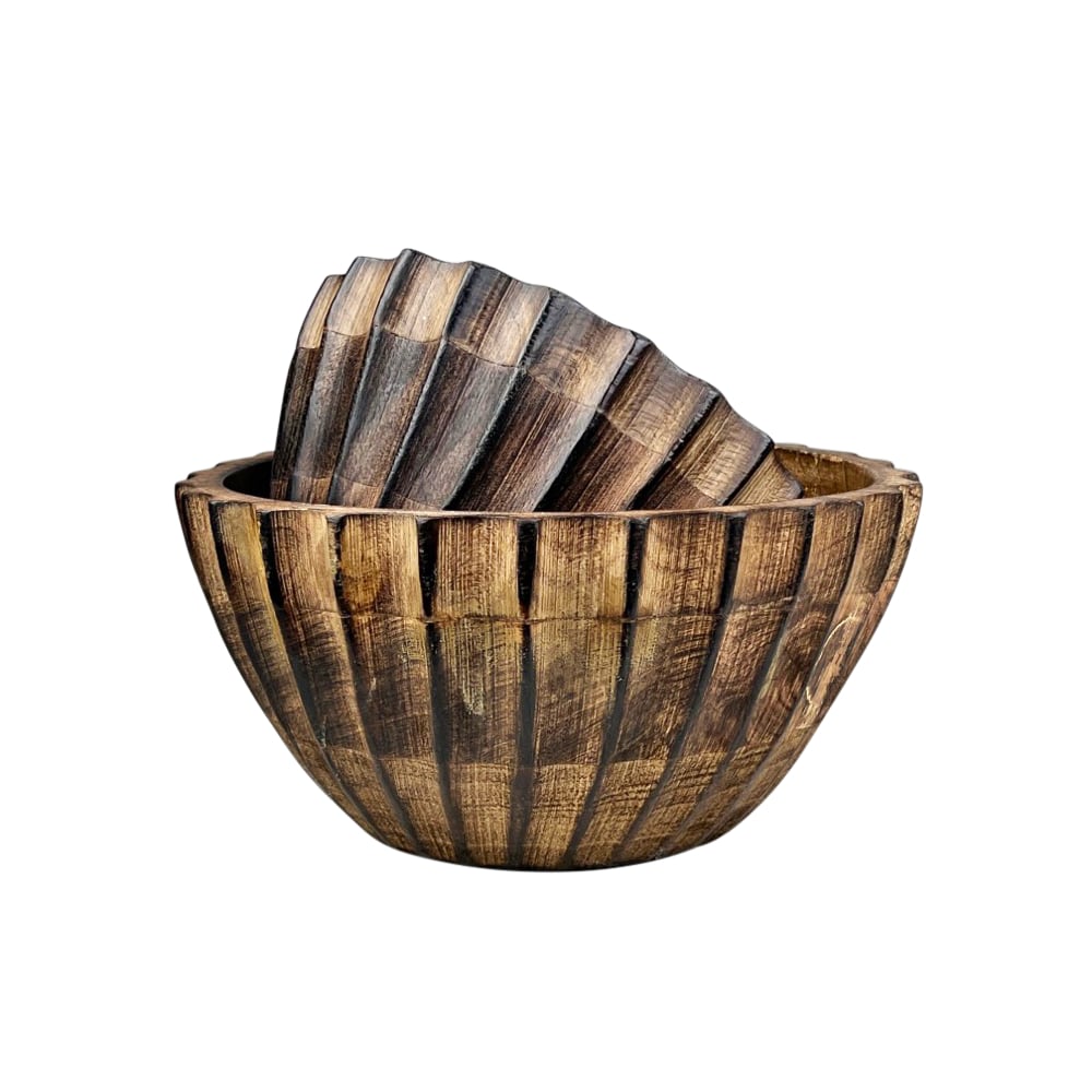 Deko-Schalen-Set Joaca 2-tlg. Mangoholz
