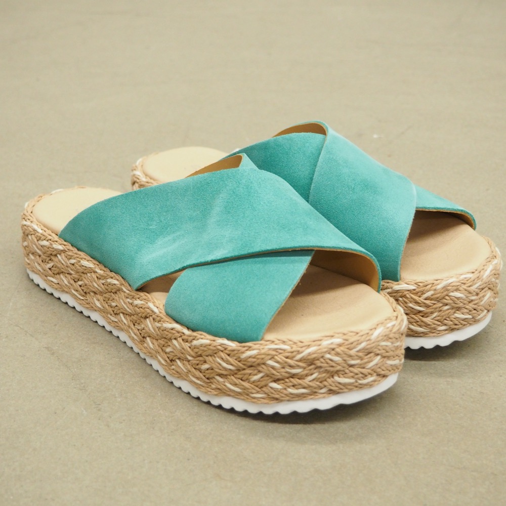 Plateausandale türkis Gr. 38 Espadrille Sandale