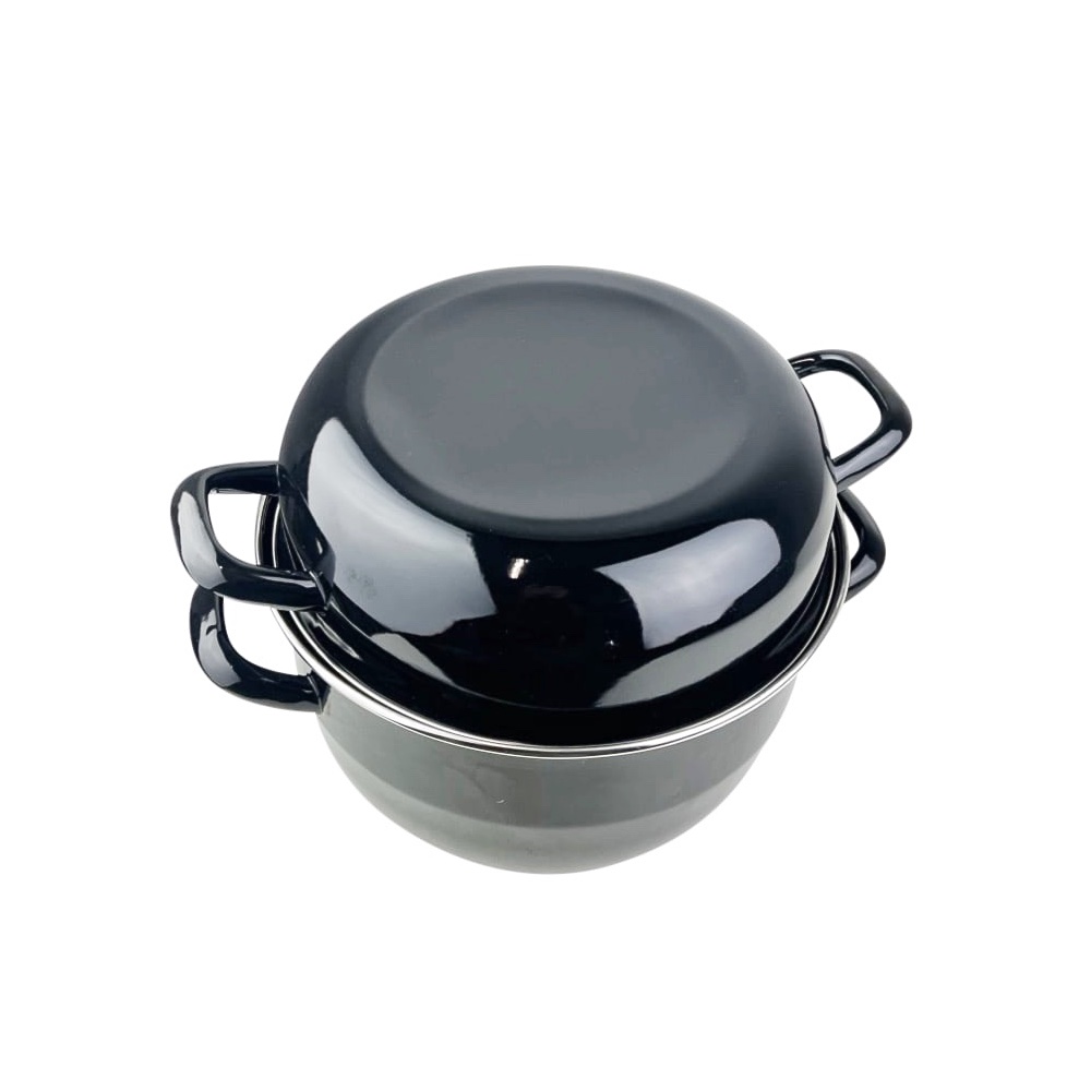 Muscheltopf Lilly 5 Liter Edelstahl Schwarz