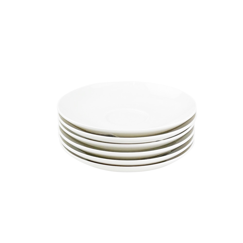 6 Kaffee-Untertassen Basic White Ø 14 cm H 2 cm