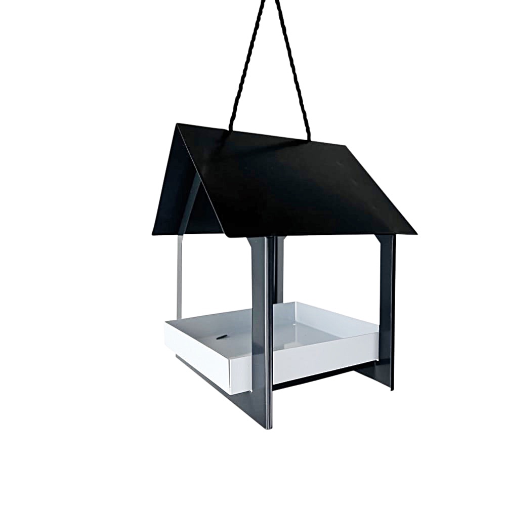 Futterhaus Rado Weichstahl schwarz modern Garten Vogel Winter