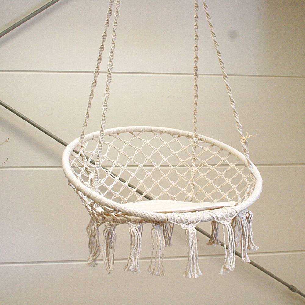 Indoor-Hängesessel Nizza Kissen Baumwolle Polyester creme 80 cm ø