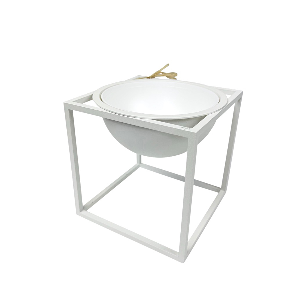 Design-Schale Kubus Ø 14 cm weiss