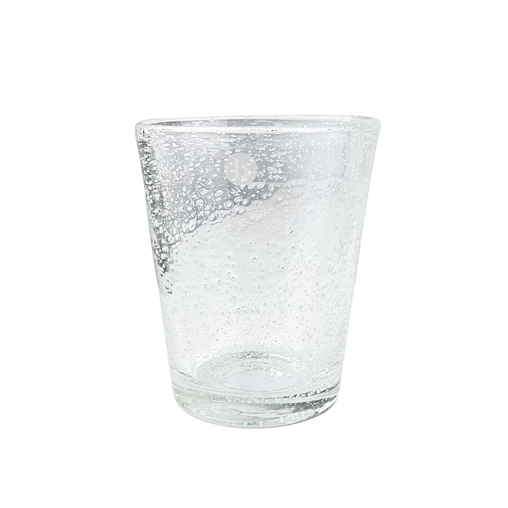 4 x Mundgeblasene Wassergläser Bubble Ø 8