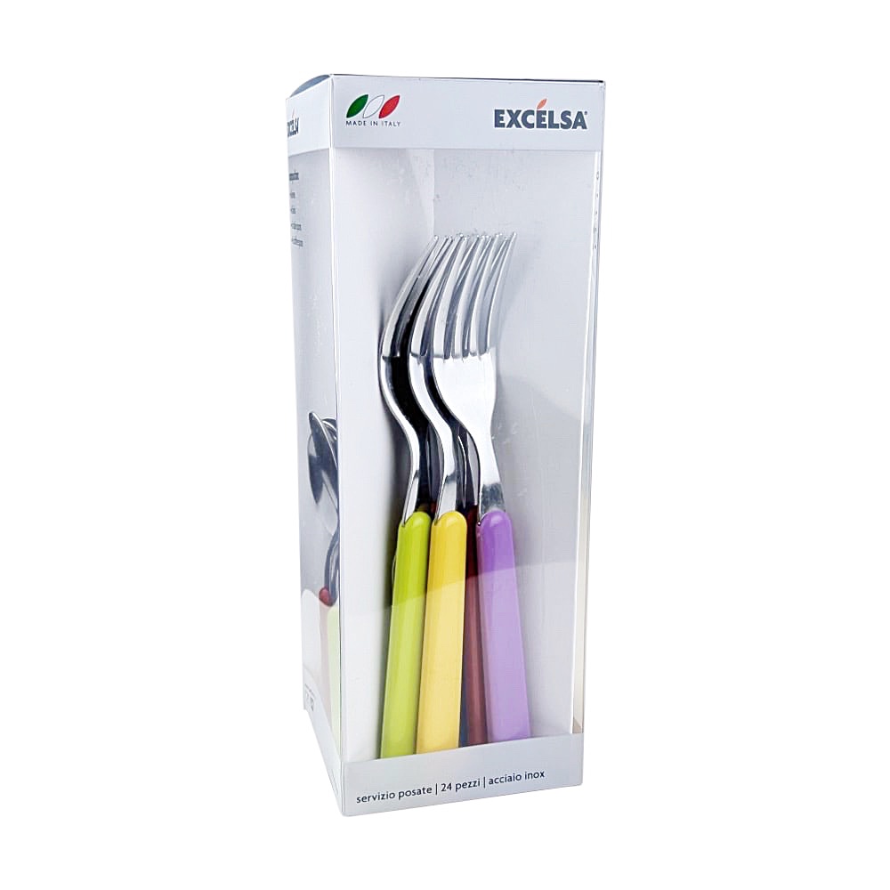 Besteck-Set Fashion 6 Personen (24-tlg.) Mehrfarbig Edelstahl