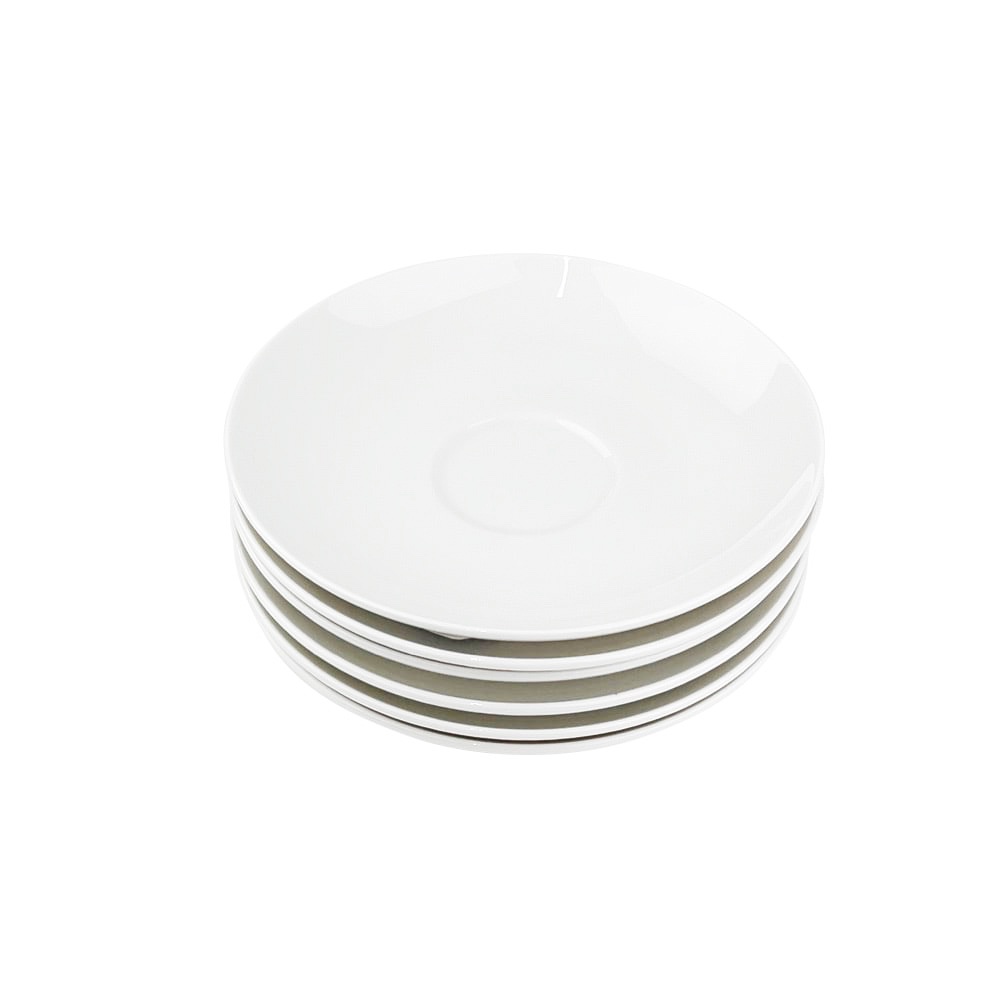 6 Kaffee-Untertassen Basic White Ø 14 cm H 2 cm