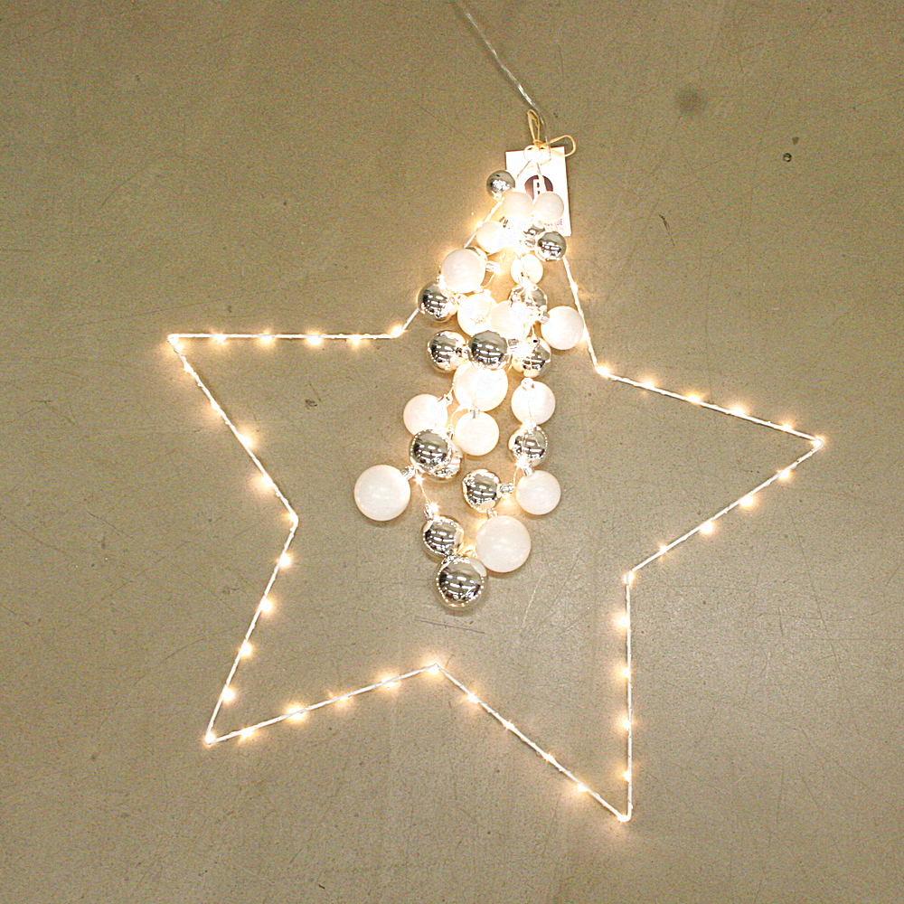 LED-Deko-Objekt Starlight silber beleuchtet ca. Ø60 cm Stern