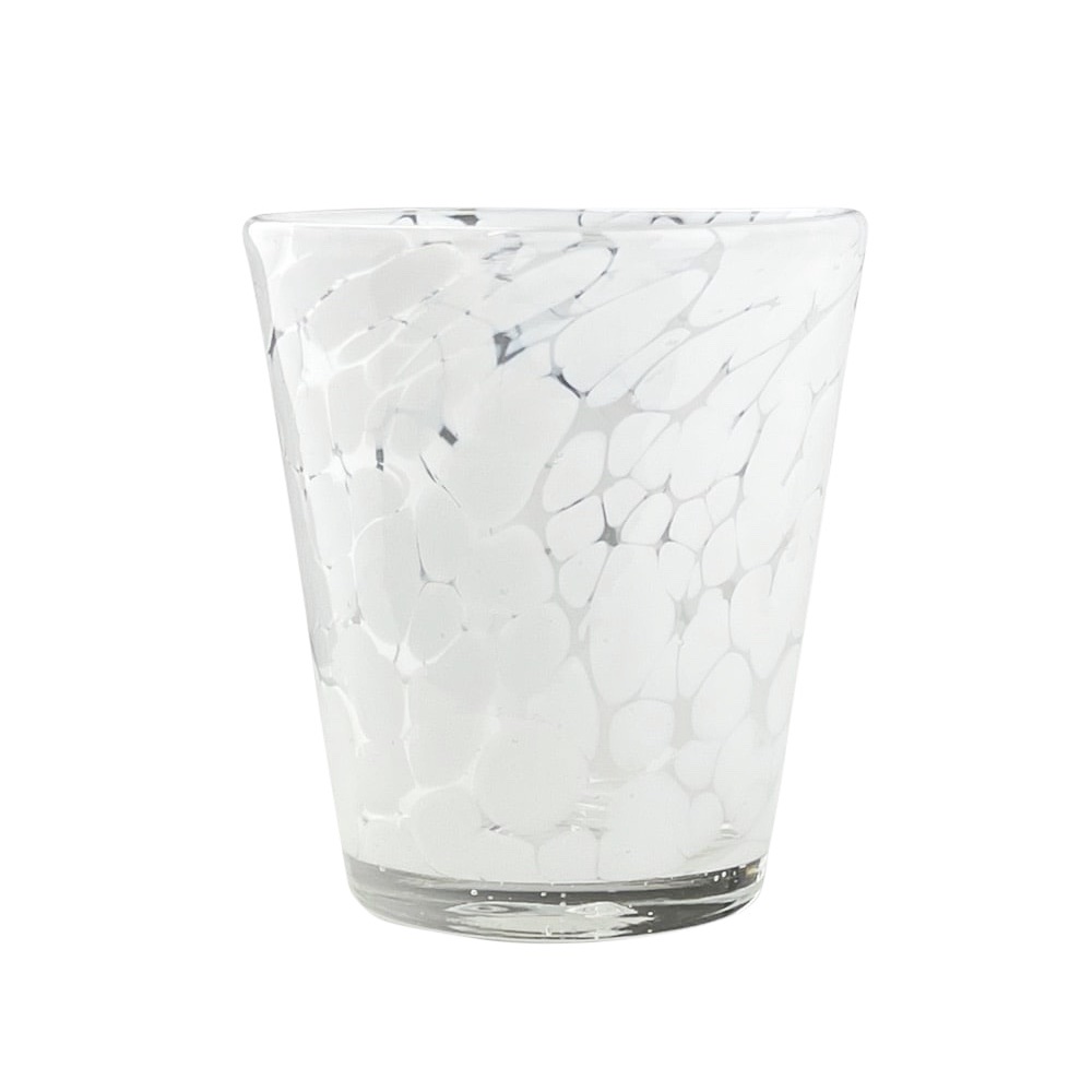 6 Gemusterte Wassergläser Tepin weiss