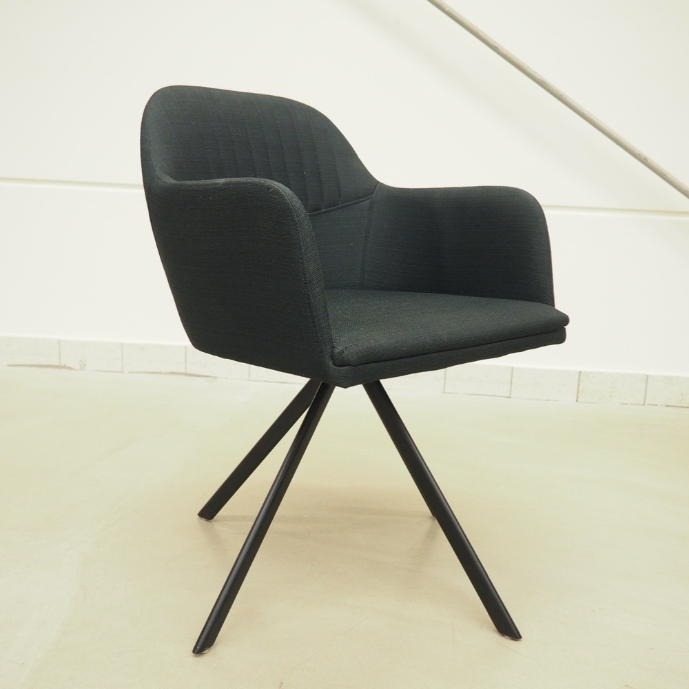 Polster-Drehstuhl Lola ca.B 52cm H 79cm T 57cm schwarz Stuhl