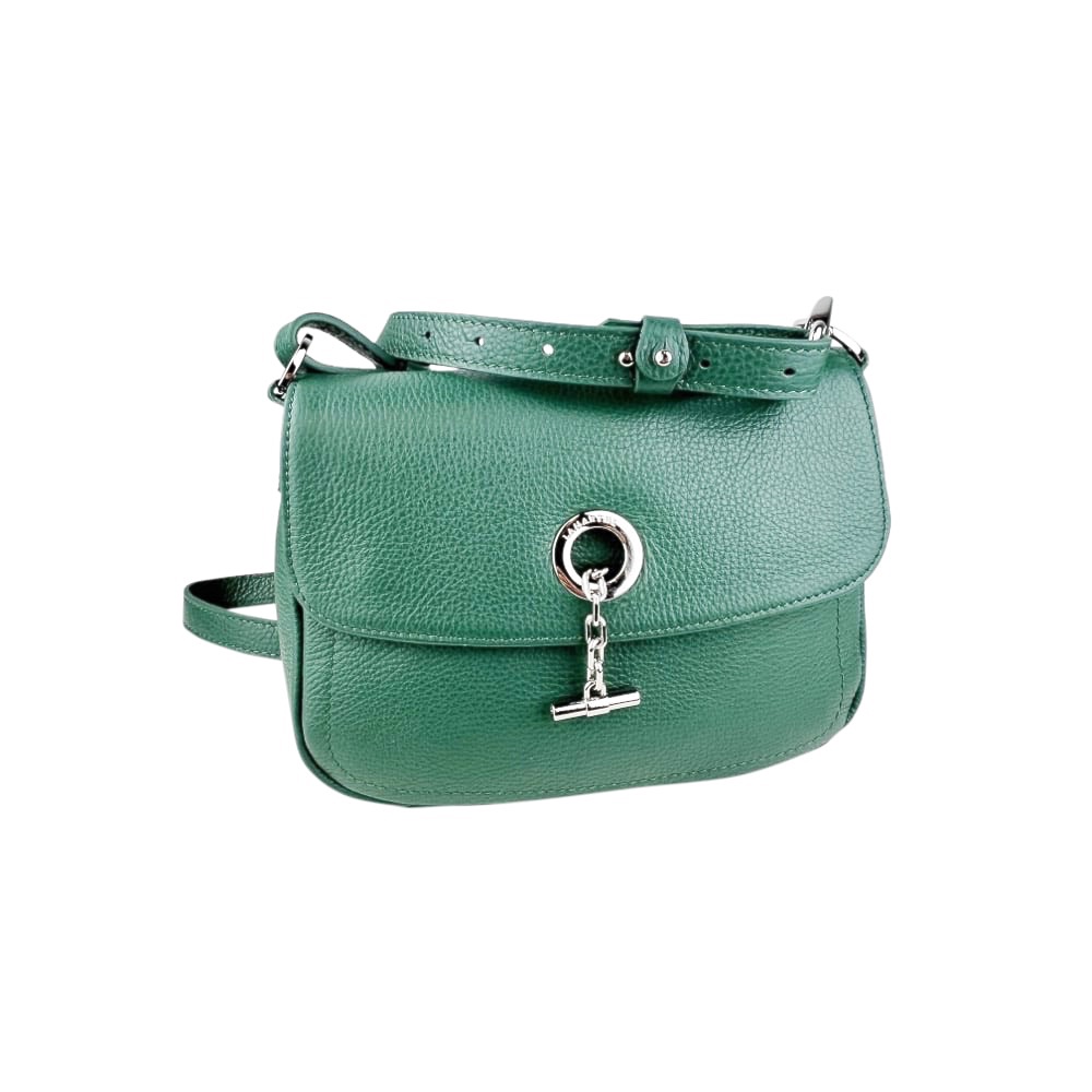 Leder-Umhängetasche Sac À Bandoulière Paris grün