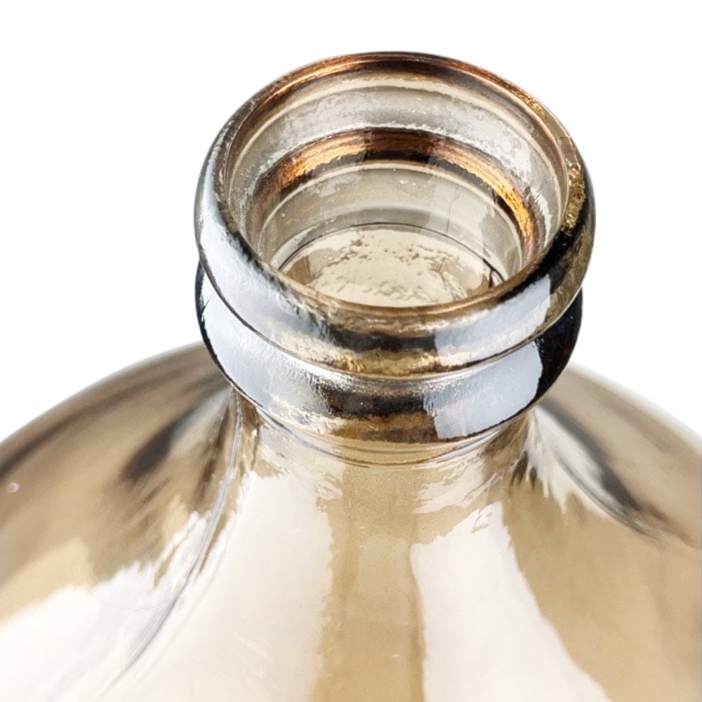 Bodenvase Drop recyceltem Glas bernsteinfarben