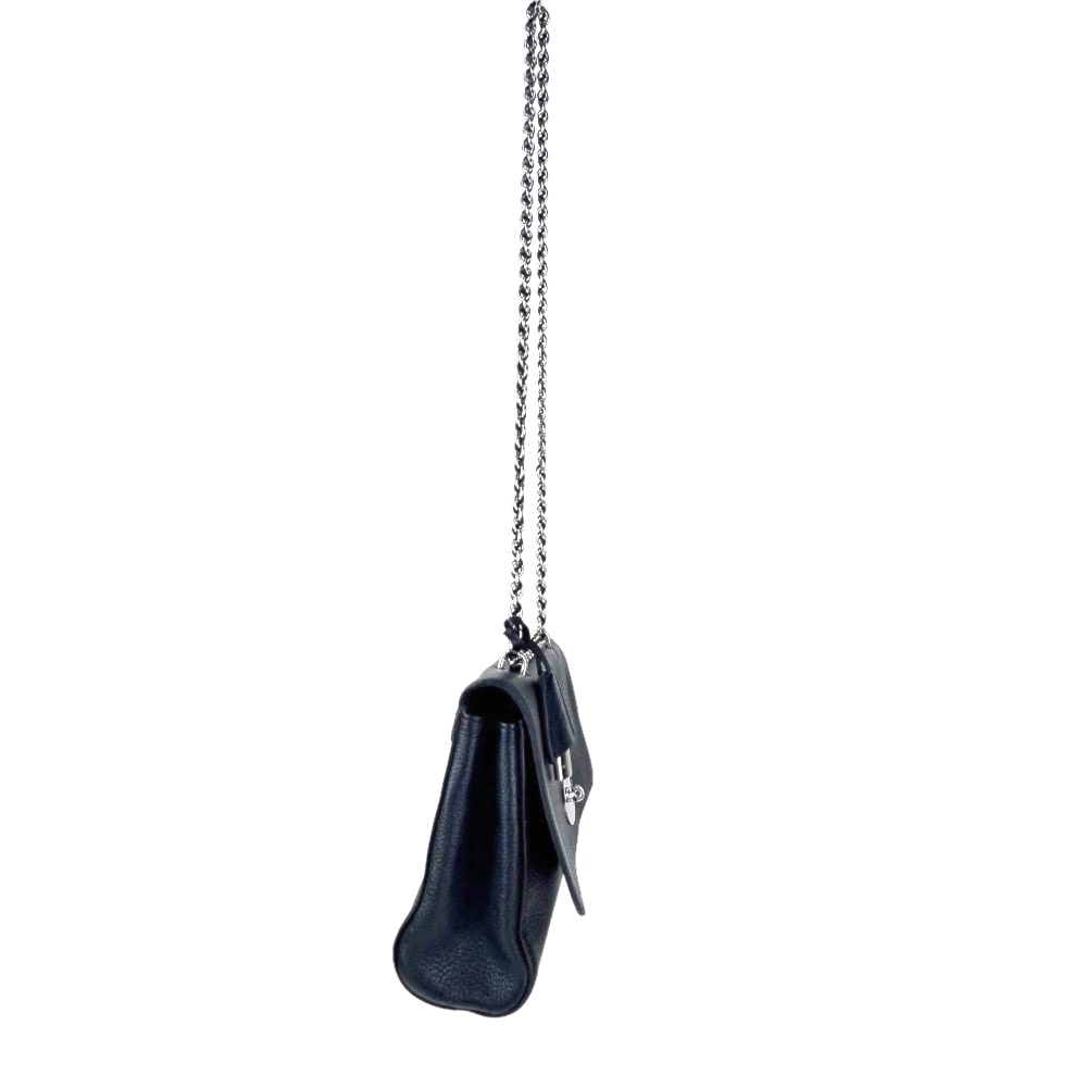 Leder-Umhängetasche Medium Lily Glossy Goat Black
