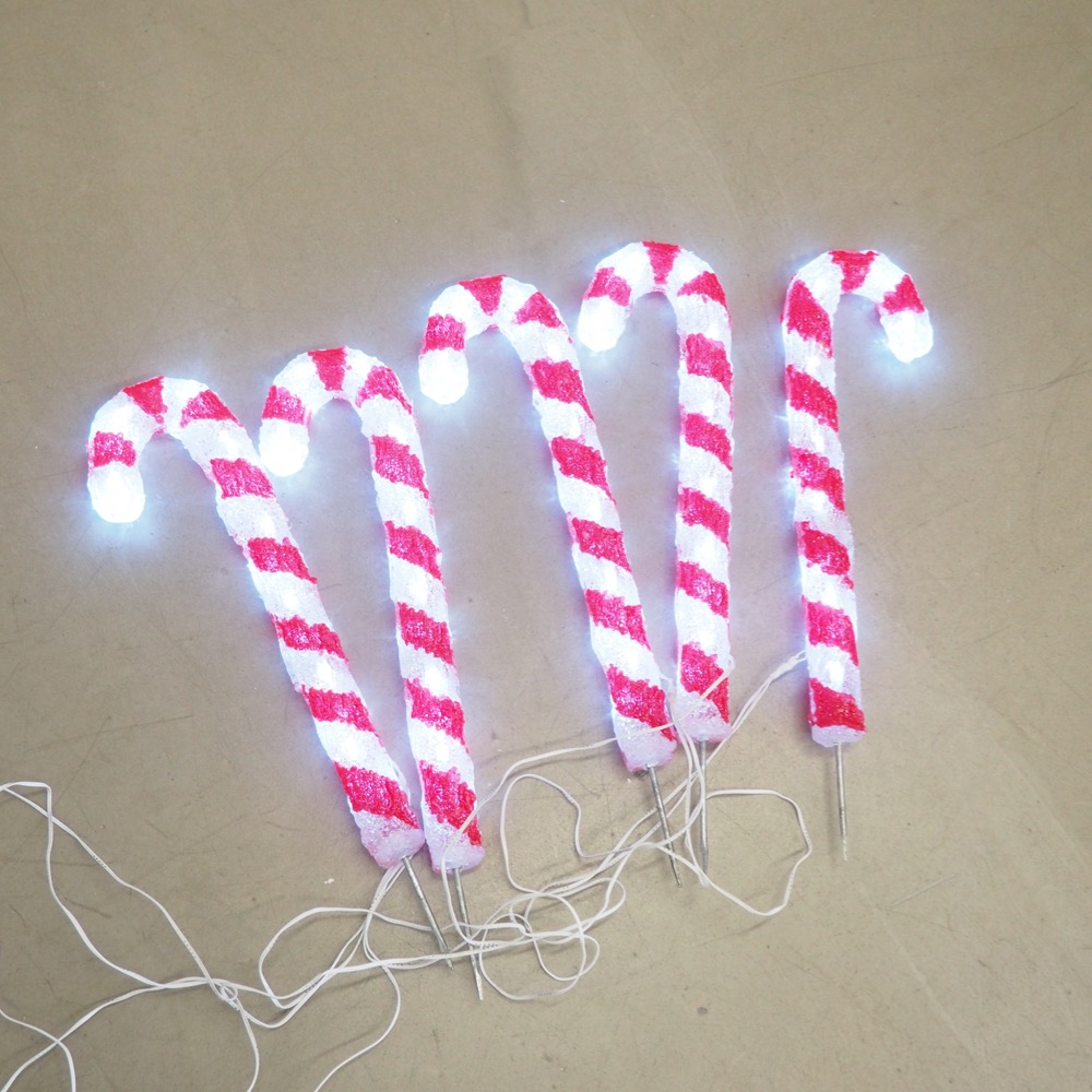 LED Stecker-Set 5-tlg. Zuckerstangen Outdoor geeignet Deko
