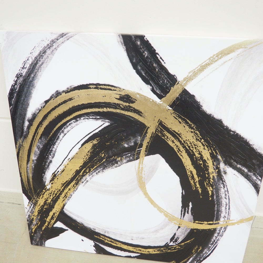 Bild Circles  ca. B100xT3x H100cm gold schwarz grau Deko