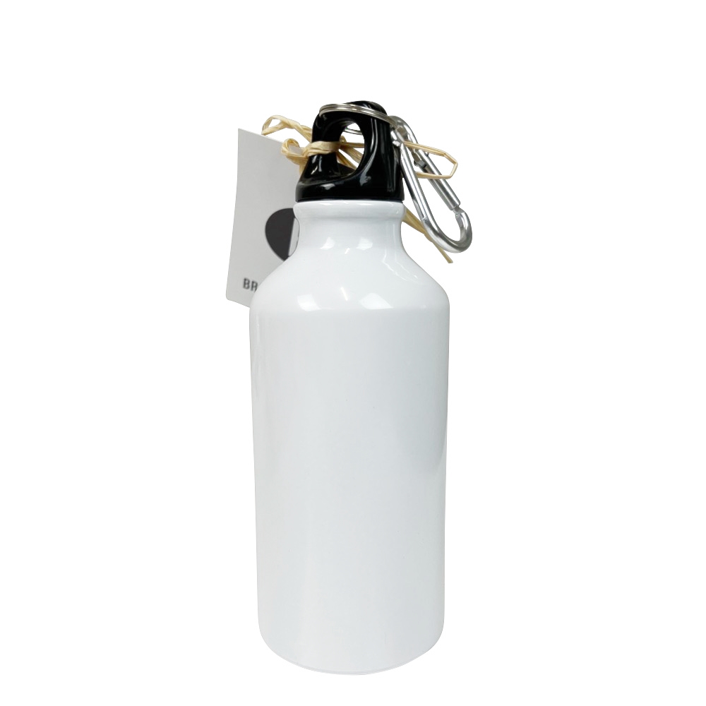 Trinkflasche Transit 400 ml weiss Karabinerhaken Metall ca. H17,5 cm