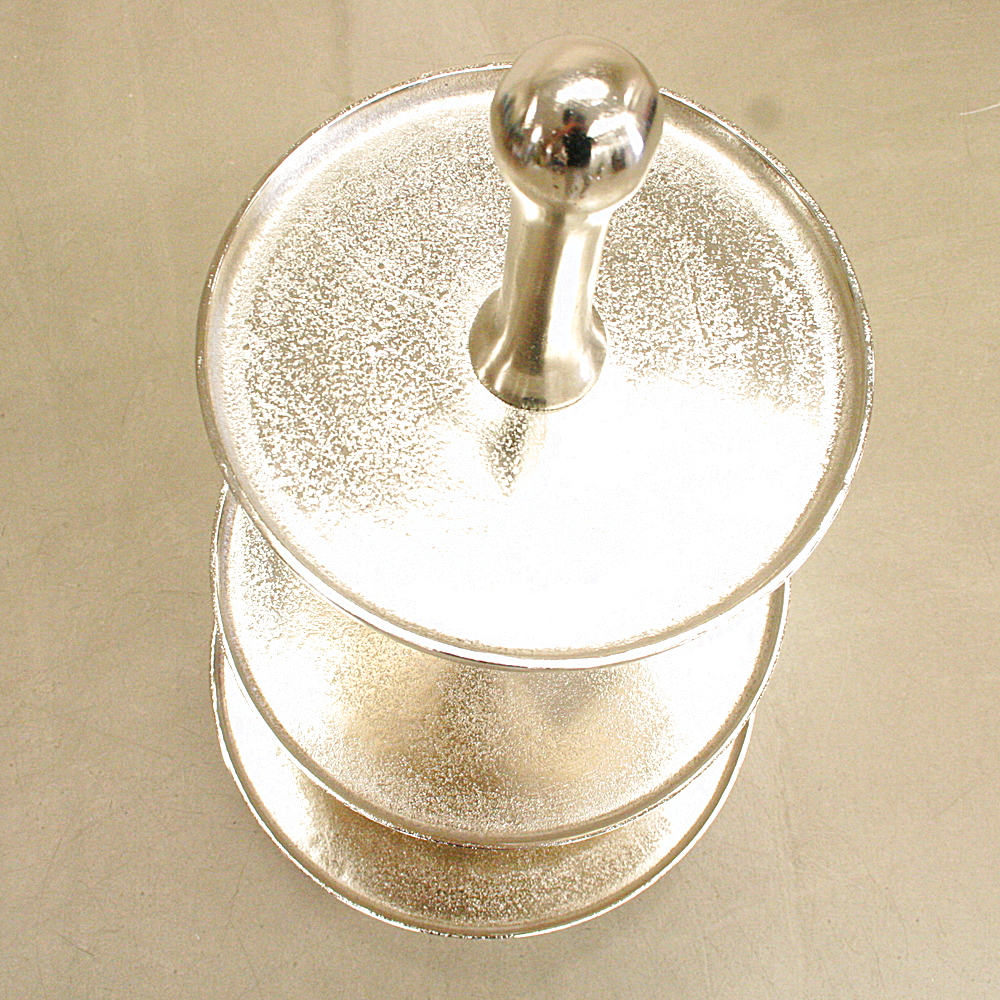 Deko-Etagere Nobel Aluminium bis Ø ca. 48cm silber