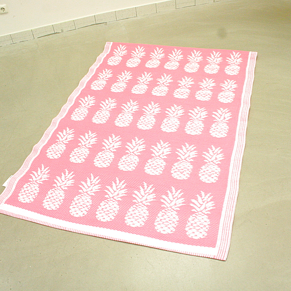Outdoorteppich Sicily 120 x 180 cm Ananas rot weiß