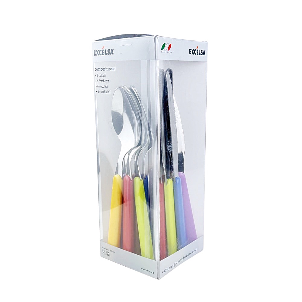 Besteck-Set Fashion 6 Personen (24-tlg.) Mehrfarbig Edelstahl