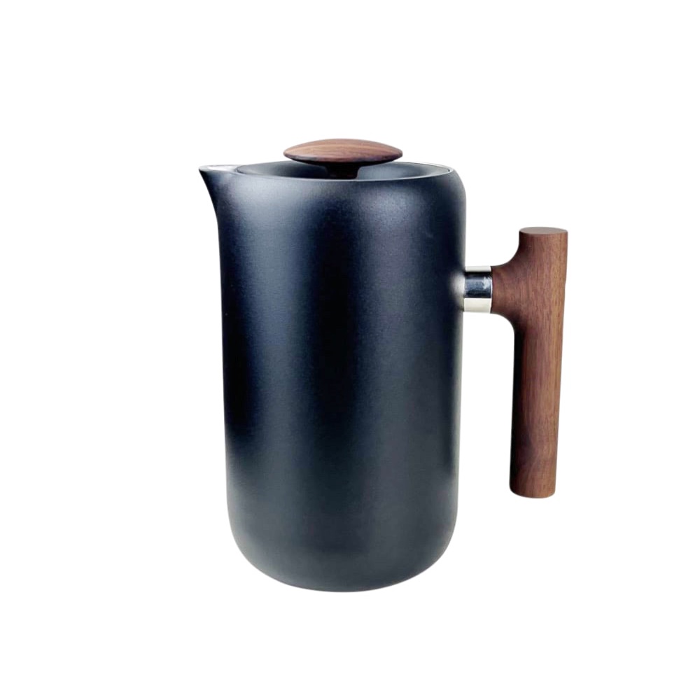 Kaffeebereiter Clara 700ml Schwarz Braun modern Küche Edelstahl