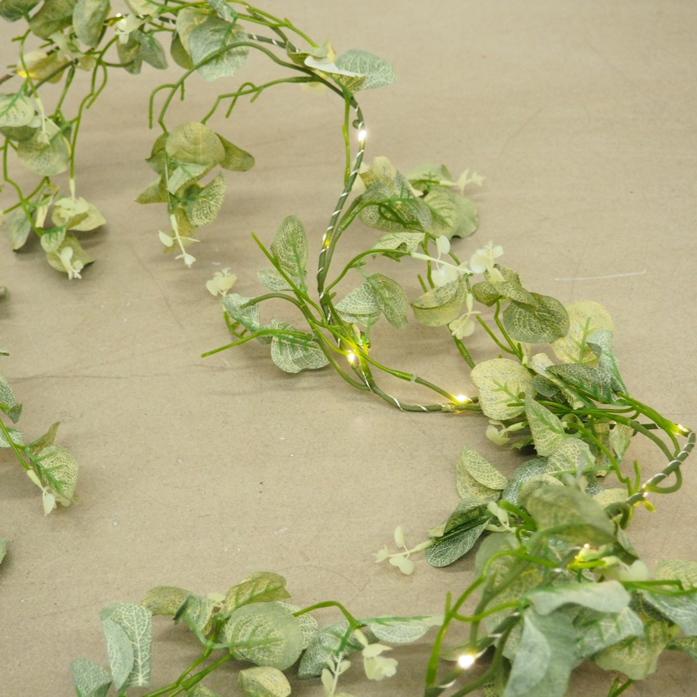 LED Lichterkette Eukalyptus ca. L150 cm Ø12 cm Deko