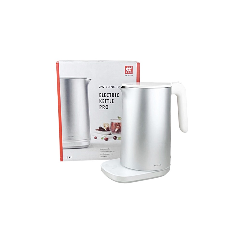 Wasserkocher Enfinigy 1850W Weiß Silber 1.5L Edelstahl