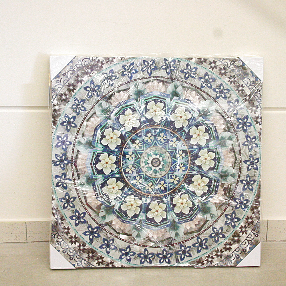 Bild Blue Mandala ca. 80x80cm blau Deko