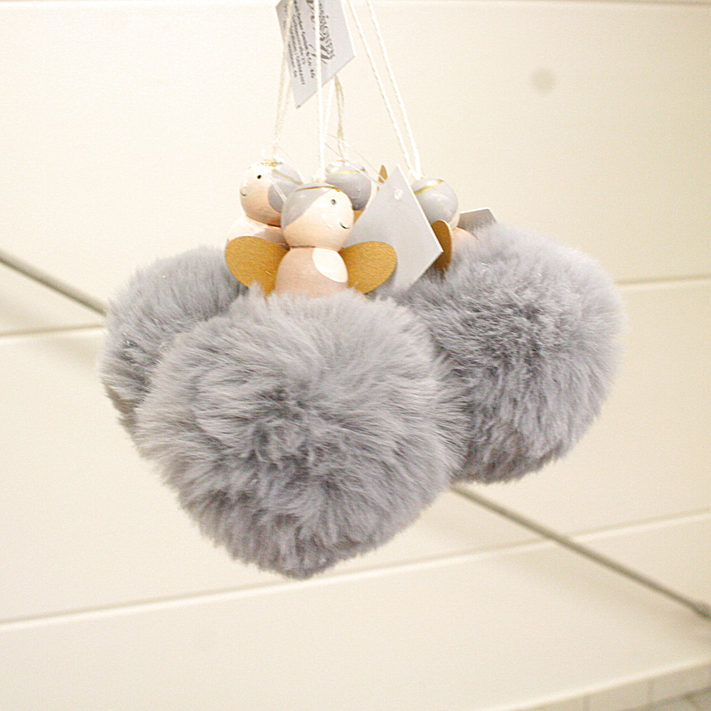 Deko-Hänger-Set 4-tlg. Engel grau H 9cm