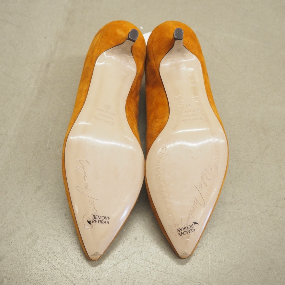 Leder-Pumps curry Gr. 39 hellbraun