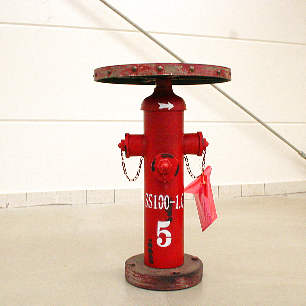 Beistelltisch Fireplug Hydranten-Optik H77cm Ø unten 28cm