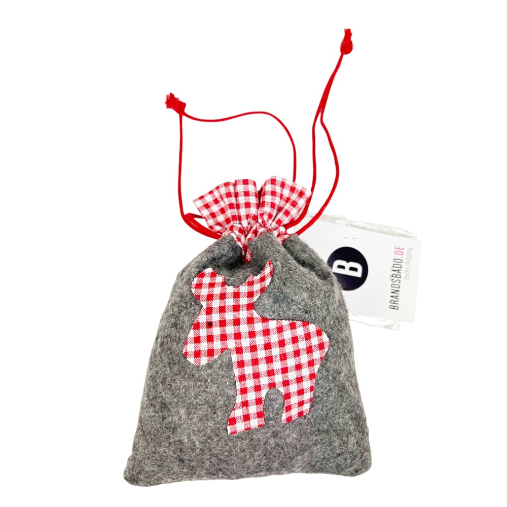 Weihnachtsbeutel Elch mit Zugband
