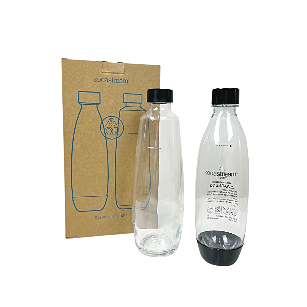 Sodastream 1x Glaskaraffe & 1x Kunststoffkaraffe f. DUO Wassersprudler