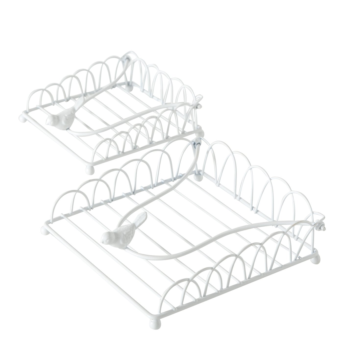 Serviettenhalter Ria 2 tlg. Eisen weiß Motiv