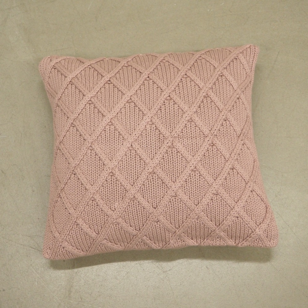Deko-Kissenhülle Ella rosa ca 40 x 40 cm Strickkissen-Hülle Baumwolle