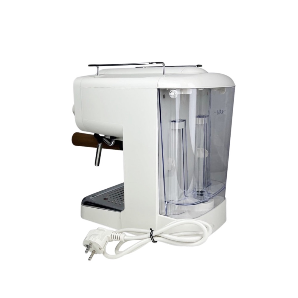 Espressomaschine Thera Retro Matt Wollweiß Edelstahl 1.25 L