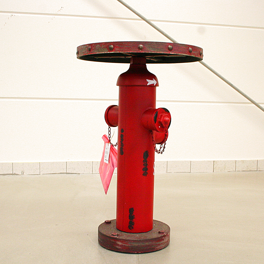 Beistelltisch Fireplug Hydranten-Optik H77cm Ø unten 28cm