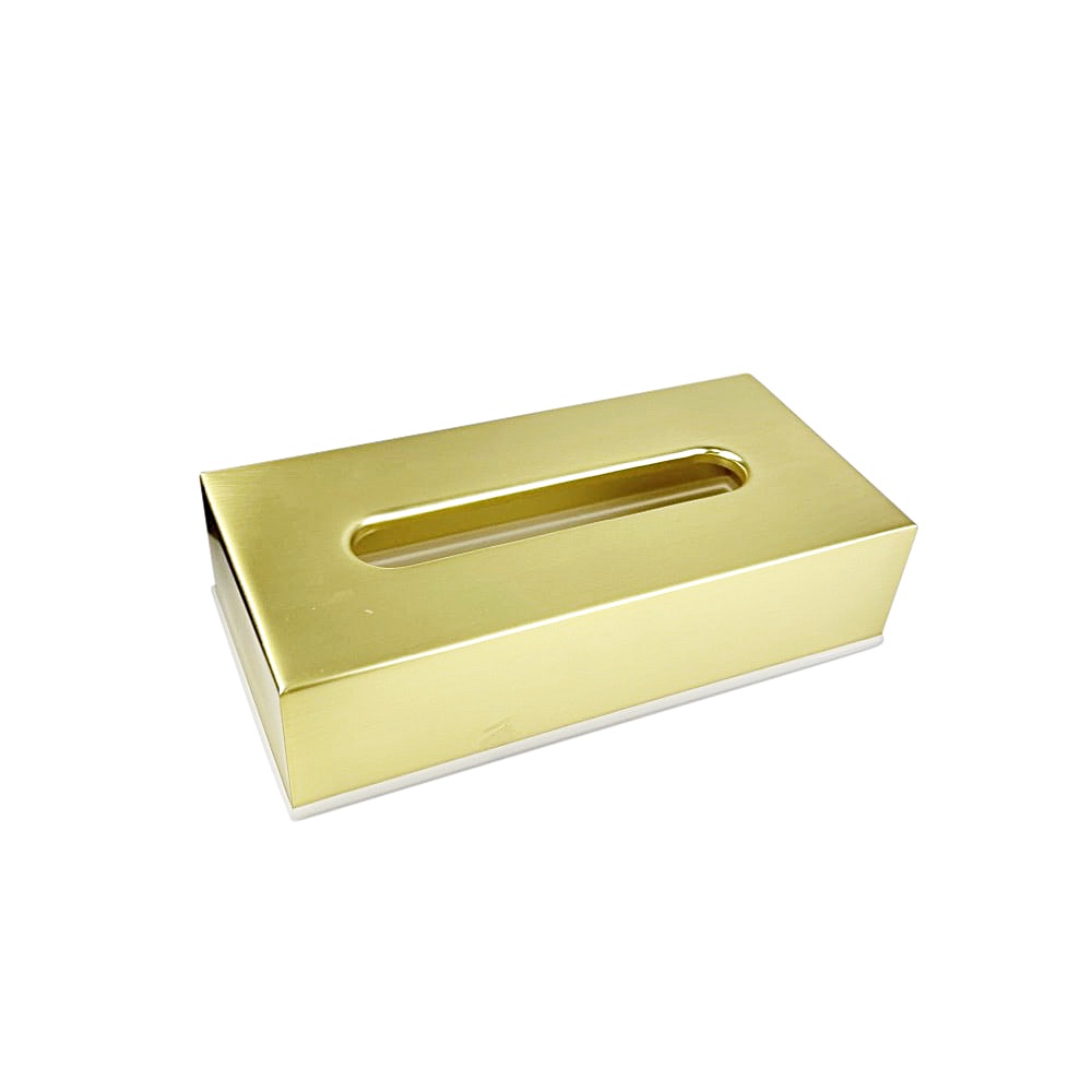 Kosmetiktuchbox Acton goldfarben B 26 x H 7 cm Edelstahl